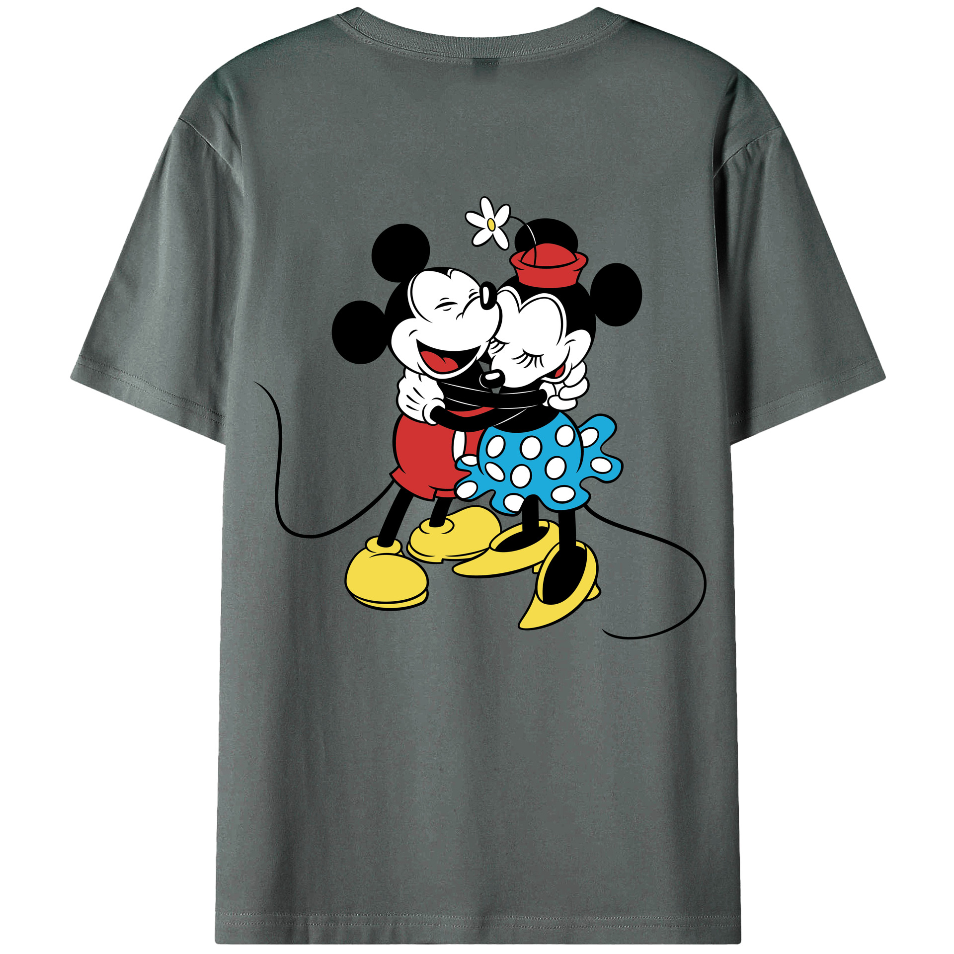（画像用） ミッキーマウス Mickey Mouse 綿100％半袖Tシャツ（背面プリント）